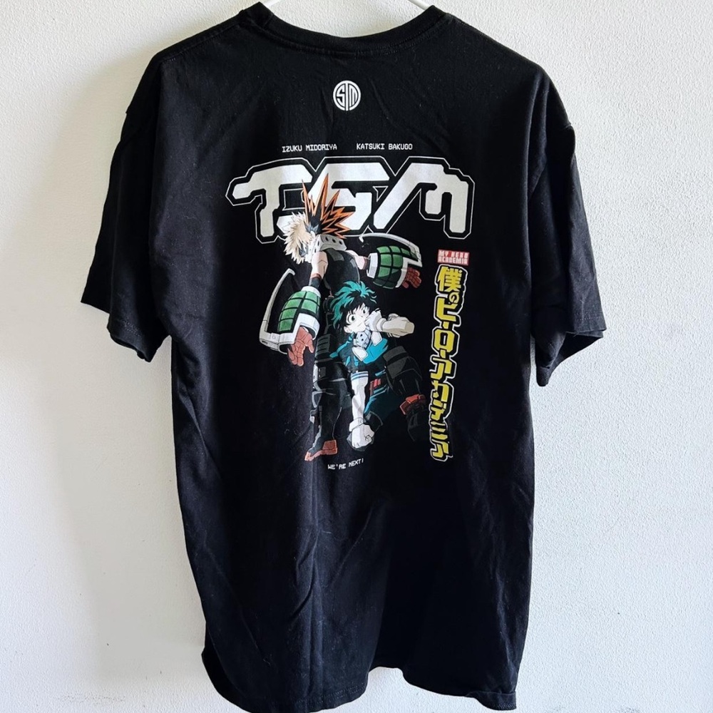 Men's Black My Hero Academia Graphic Tee - Anime Character Print